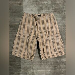 Patagonia Beige Plaid Cargo Shorts